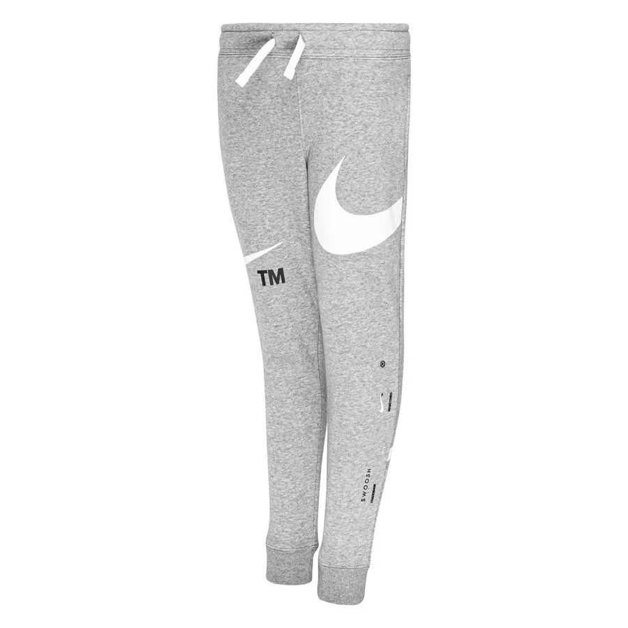 Nike Sweatpants NSW Fleece Swoosh - Grey Heather/White Kids 1 Nike Sweatpants NSW Fleece Swoosh - Grey Heather/White Kids