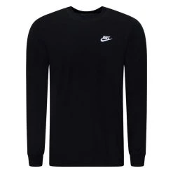 Nike T-Shirt NSW Club Long Sleeves - Black/White