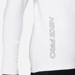 Nike Pro Warm Crew - White/Black Long Sleeves -football 6ee450bca9f5