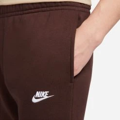 Nike Pants NSW Club Fleece - Brown/White -football 7016d98cf38e