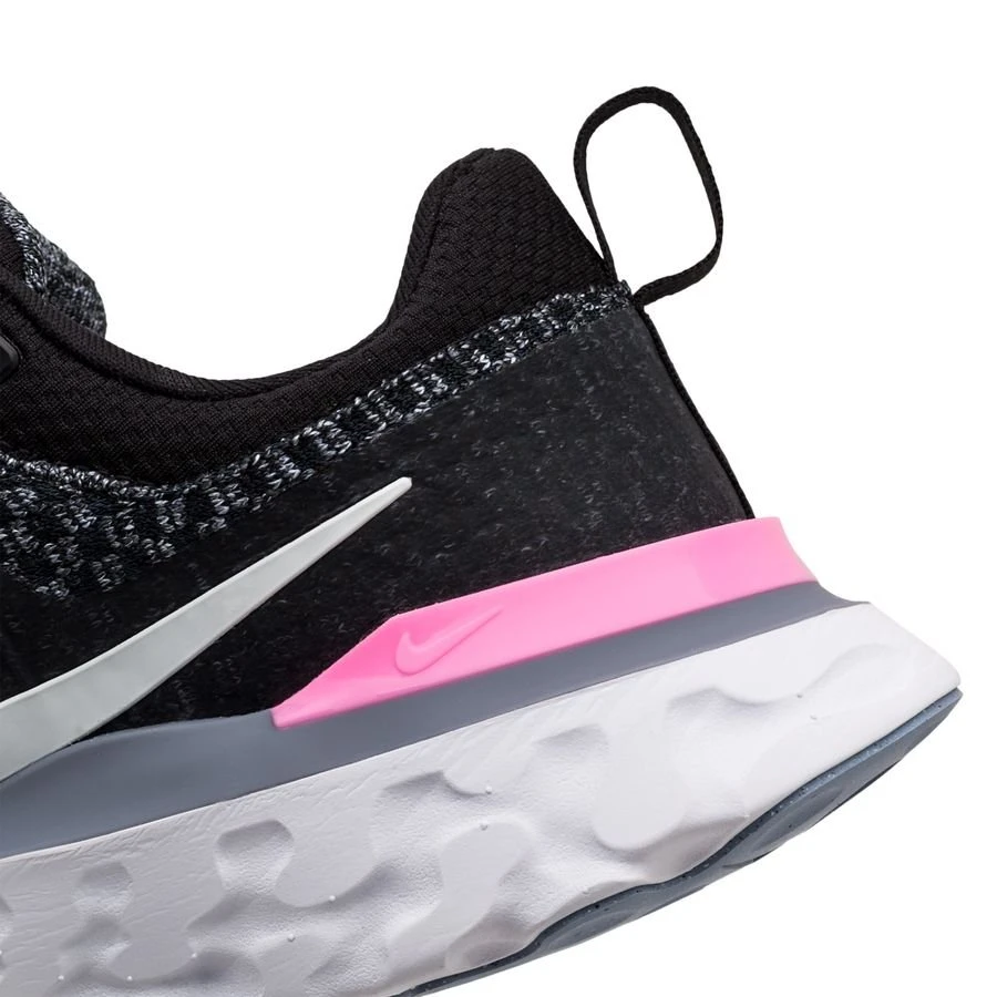 Nike Running Shoe React Infinity Run FK 3 - Black/Football Grey/Shock Pink 7 Nike Running Shoe React Infinity Run FK 3 - Black/Football Grey/Shock Pink - Image 7
