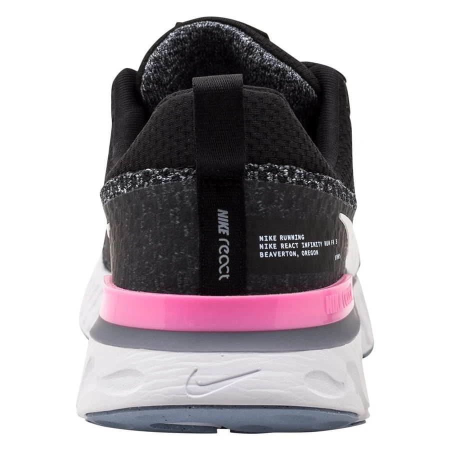 Nike Running Shoe React Infinity Run FK 3 - Black/Football Grey/Shock Pink 3 Nike Running Shoe React Infinity Run FK 3 - Black/Football Grey/Shock Pink - Image 3