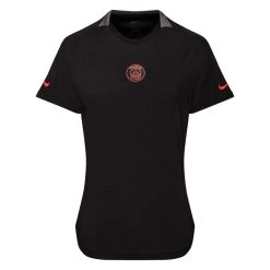 Nike Paris Saint Germain Training T-Shirt Dri-FIT Lifestyle - Black/Dark Grey/Siren Red Woman