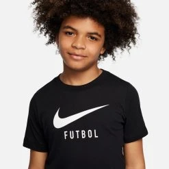 Nike T-Shirt NSW Swoosh Football - Black/White Kids -football 770be617f5ea