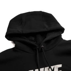 Nike Hoodie NSW Air Brushed Pullover - Black/White -football 7747ed8f8c95
