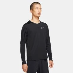 Nike Running Shirt Dri-FIT Miler L/S - Black/Reflect Silver