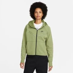 Nike Hoodie Tech Fleece NSW Windrunner - Green/Black Woman