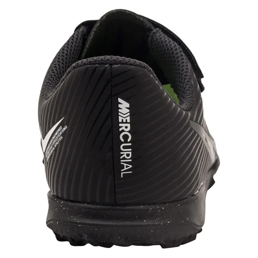 Nike Mercurial Vapor 15 Club Velcro TF - Black/Smoke Grey Kids 3 Nike Mercurial Vapor 15 Club Velcro TF - Black/Smoke Grey Kids - Image 3