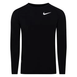 Nike Pro Warm Crew - Black/White Long Sleeves