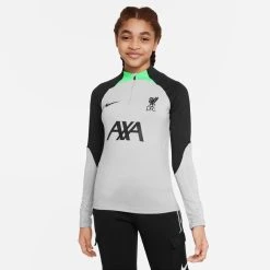 Nike Liverpool Training Shirt Dri-FIT Strike Drill - Wolf Grey/Poison Green/Black Kids