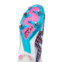 Nike Air Zoom Mercurial Superfly Elite 9 SG-PRO PLAYER EDITION Blast - White/Baltic Blue/Pink Blast/Indigo Haze -football 8944393428c3