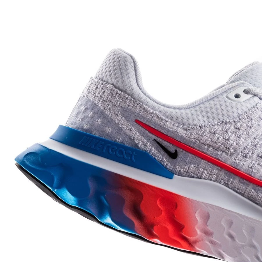 Nike Running Shoe React Infinity Run FK 3 - Football Grey/Bright Crimson/Cobalt Blue Woman 6 Nike Running Shoe React Infinity Run FK 3 - Football Grey/Bright Crimson/Cobalt Blue Woman - Image 6