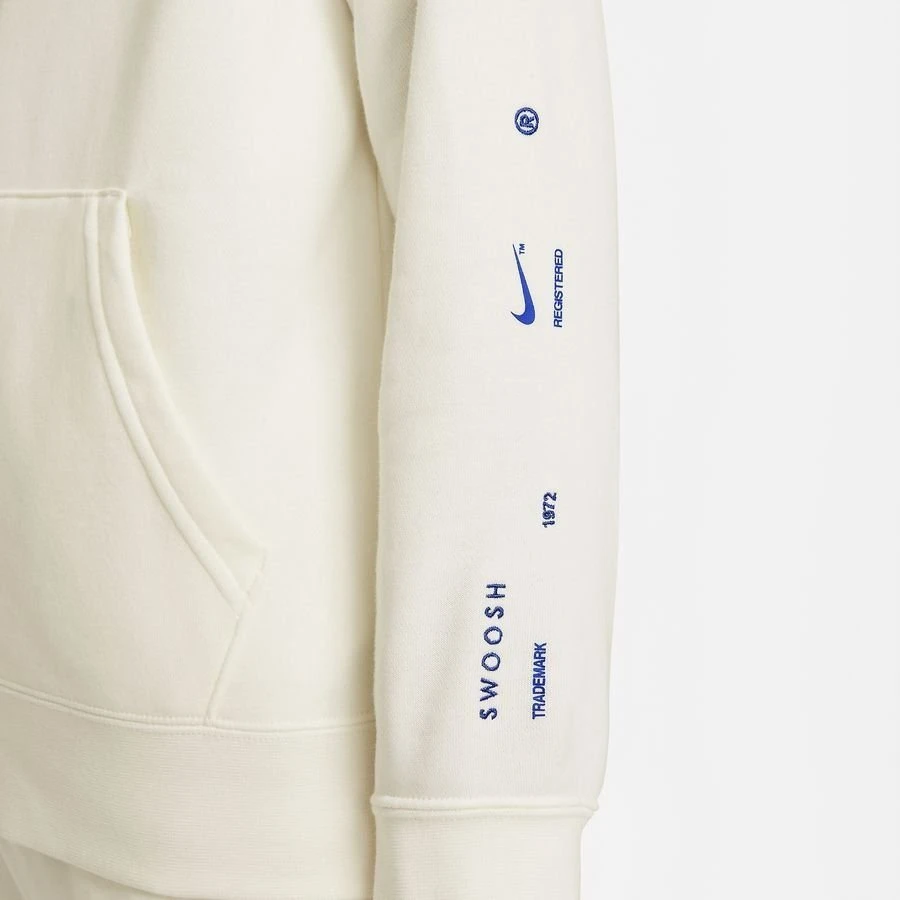 Nike Hoodie NSW Fleece Full Zip - Sail/Light Bone Kids 4 Nike Hoodie NSW Fleece Full Zip - Sail/Light Bone Kids - Image 4