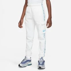 Nike Cargo Pants NSW Repeat Fleece - Summit White/Baltic Blue Kids
