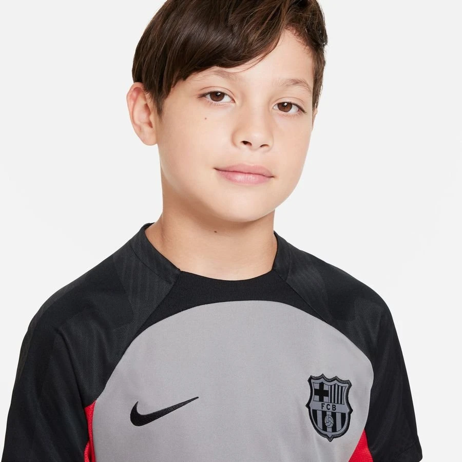 Nike Barcelona Training T-Shirt Dri-FIT Strike - Steel Gray/Black Kids 3 Nike Barcelona Training T-Shirt Dri-FIT Strike - Steel Gray/Black Kids - Image 3