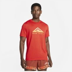 Nike Running T-Shirt Dri-FIT Trail - Habanero Red