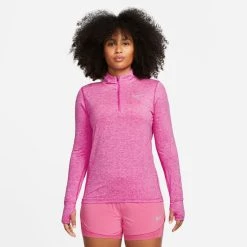 Nike Running Shirt Dri-FIT Element - Fuchsia/Reflect Silver Woman