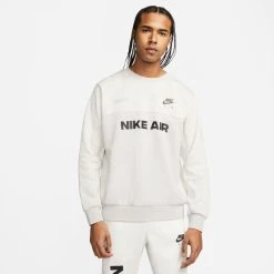 Nike Sweatshirt NSW Air Crew - Light Iron Ore/Black