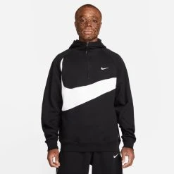 Nike Hoodie Swoosh Fleece HZ - Black/White