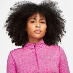 Nike Running Shirt Dri-FIT Element - Fuchsia/Reflect Silver Woman -football 9da2d0f91172
