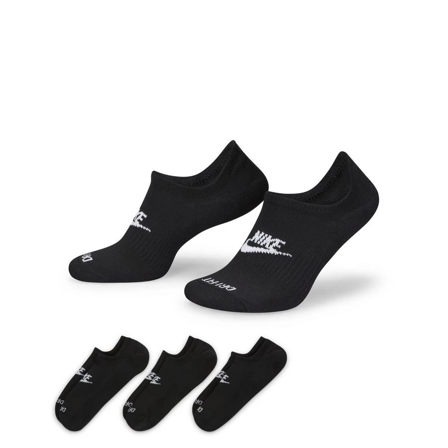 Nike Socks No-Show Everyday Plus Cush 3-Pack - Black/White 1 Nike Socks No-Show Everyday Plus Cush 3-Pack - Black/White