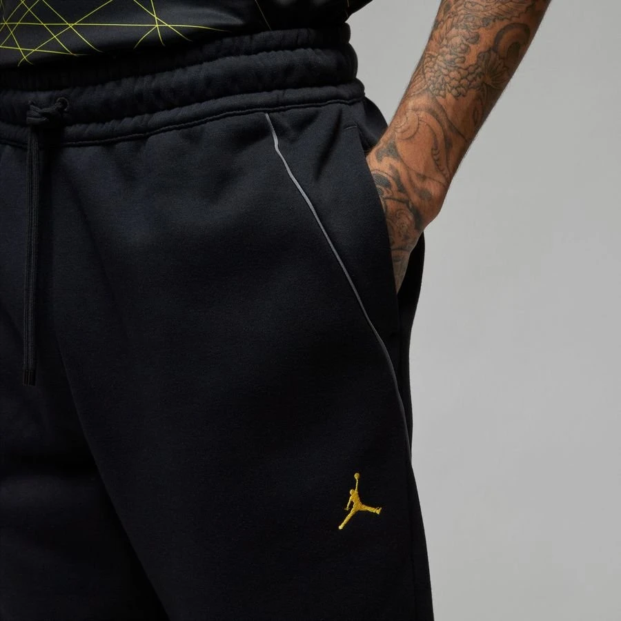 Nike Paris Saint Germain Fleece Pants Jordan X PSG - Black/Tour Yellow 4 Nike Paris Saint Germain Fleece Pants Jordan X PSG - Black/Tour Yellow - Image 4