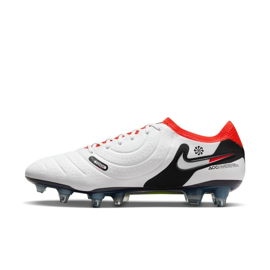 Nike Tiempo Legend 10 Elite SG-PRO Anti-Clog Ready - White/Black/Bright Crimson 3 Nike Tiempo Legend 10 Elite SG-PRO Anti-Clog Ready - White/Black/Bright Crimson - Image 3