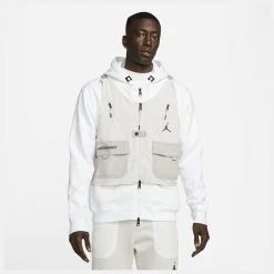 Nike Hoodie Jordan Fleece - White/Light Bone/Black