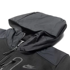 Nike Hoodie NSW Tech Fleece Overlay FZ - Black 21 Nike Hoodie NSW Tech Fleece Overlay FZ - Black -football a5d596c3778f