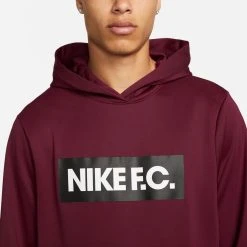 Nike F.C. Hoodie Dri-FIT Libero - Dark Beetroot/White/Black -football ad6940a18815