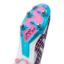 Nike Air Zoom Mercurial Vapor 15 Elite SG-PRO PLAYER EDITION Blast - White/Baltic Blue/Pink Blast/Indigo Haze -football af63094436c1