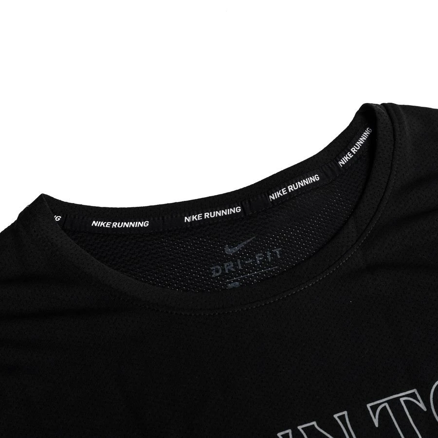 Nike Running T-Shirt Dri-FIT Miler Wild Run - Black/White 2 Nike Running T-Shirt Dri-FIT Miler Wild Run - Black/White - Image 2