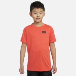Nike Liverpool Training T-Shirt Dri-FIT Logo - Bright Crimson Kids