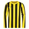 Nike Playershirt Dri-FIT Striped Division IV - Tour Yellow/Black/White Long Sleeves Kids