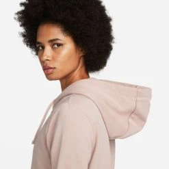 Nike Hoodie NSW Club Fleece - Pink/White Woman -football c0f7806244c3