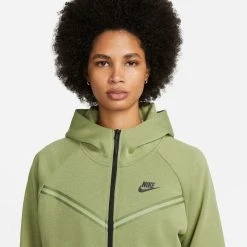 Nike Hoodie Tech Fleece NSW Windrunner - Green/Black Woman -football c1a1581a0194
