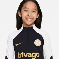 Nike Chelsea Training Shirt Dri-FIT Strike Drill - Navy/White/Club Gold Kids -football c6c91a284ec6