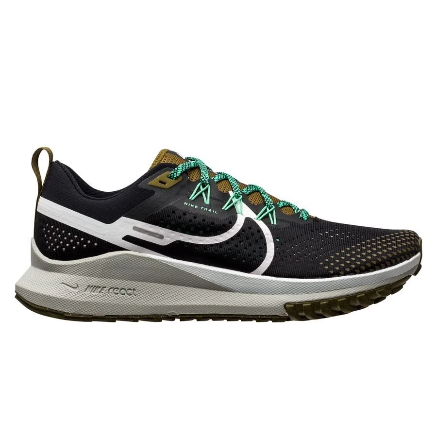 Nike Running Shoe React Pegasus Trail 4 - Black/White/Olive Flak 1 Nike Running Shoe React Pegasus Trail 4 - Black/White/Olive Flak