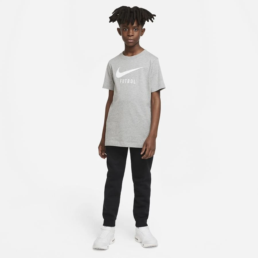 Nike T-Shirt NSW Swoosh - Grey Heather/White Kids 4 Nike T-Shirt NSW Swoosh - Grey Heather/White Kids - Image 4