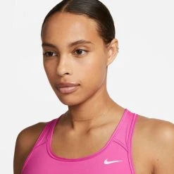 Nike Sports Bra Swoosh Non-pad - Fuchsia/White Woman -football d08bec75de7e