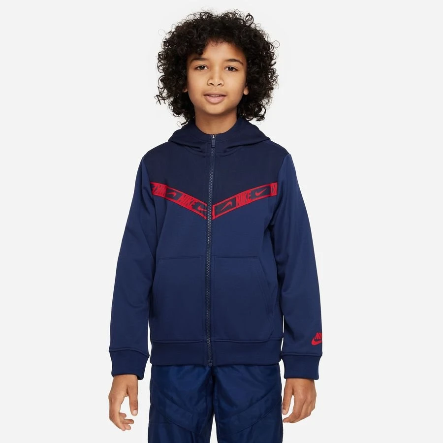 Nike Hoodie NSW Repeat - Midnight Navy/University Red Kids 1 Nike Hoodie NSW Repeat - Midnight Navy/University Red Kids