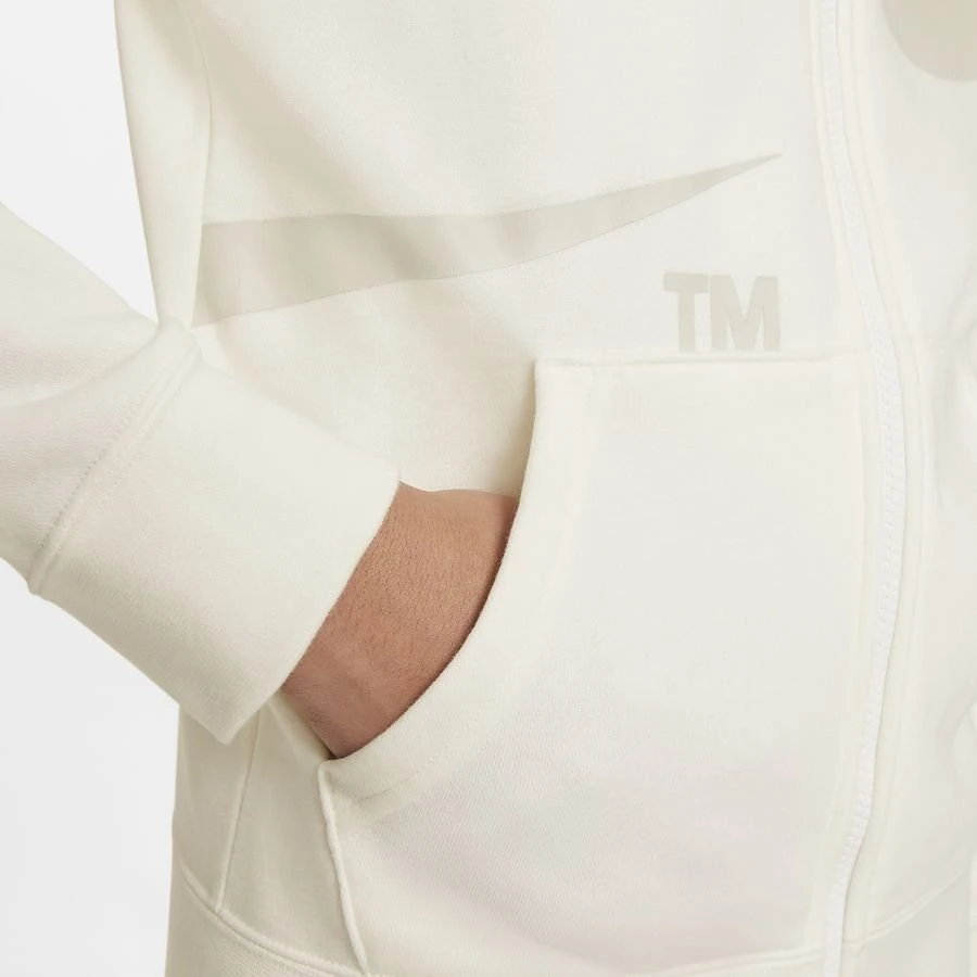 Nike Hoodie NSW Fleece Full Zip - Sail/Light Bone Kids 5 Nike Hoodie NSW Fleece Full Zip - Sail/Light Bone Kids - Image 5
