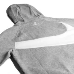 Nike Hoodie Sportswear Swoosh Tech Fleece - Grey/White -football d9ceac4aaca1