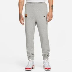 Nike Barcelona Training Trousers Fleece - Grey Heather/Signal Blue/Black