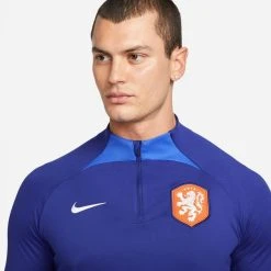 Nike Holland Training Shirt Dri-FIT Strike Drill 2022/23 - Deep Royal Blue/Hyper Royal/White -football ddd85f7f78aa