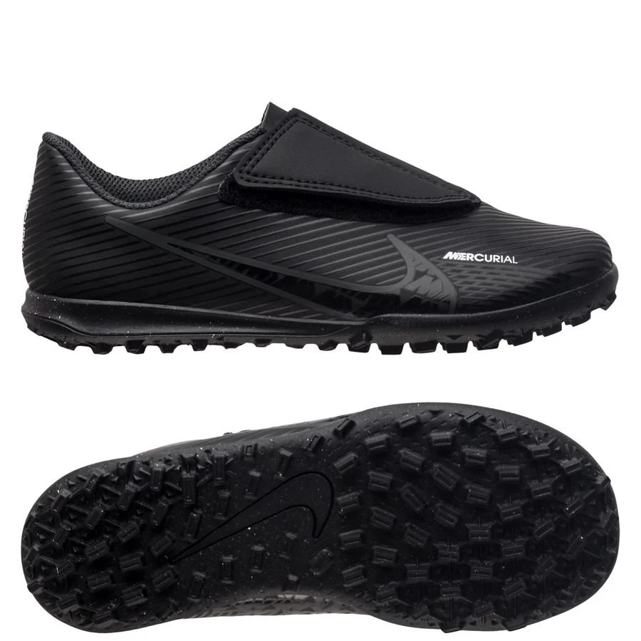 Nike Mercurial Vapor 15 Club Velcro TF - Black/Smoke Grey Kids 1 Nike Mercurial Vapor 15 Club Velcro TF - Black/Smoke Grey Kids