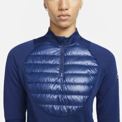 Nike Training Shirt Therma-FIT Academy Winter Warrior - Blue Void/Volt Woman -football dff95e534a17