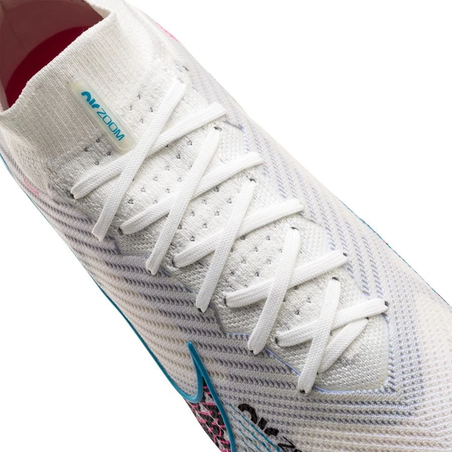 Nike Air Zoom Mercurial Superfly Elite 9 SG-PRO Anti-Clog Blast - White/Baltic Blue/Pink Blast/Indigo Haze 7 Nike Air Zoom Mercurial Superfly Elite 9 SG-PRO Anti-Clog Blast - White/Baltic Blue/Pink Blast/Indigo Haze - Image 7