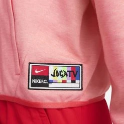 Nike F.C. Midlayer Top Dri-FIT 1/2 Zip Joga Bonito - Ember Glow/White Woman -football e3f7deafecb6