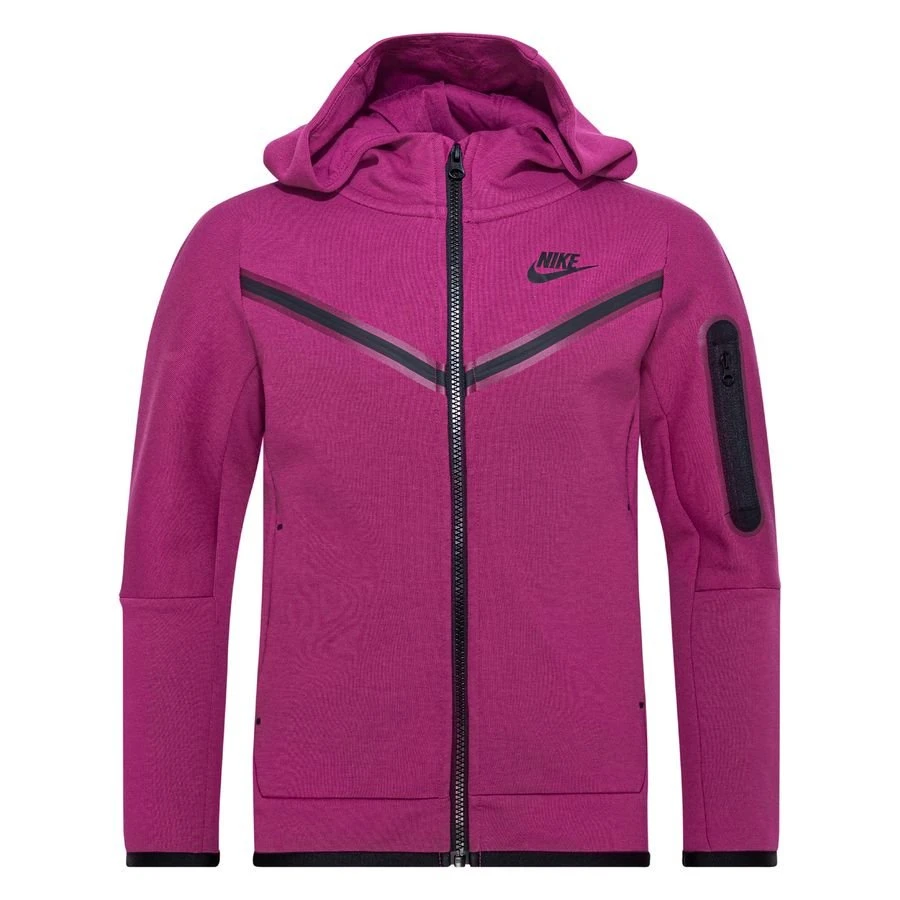 Nike Hoodie NSW Tech Fleece - Burgundy/Black Kids 1 Nike Hoodie NSW Tech Fleece - Burgundy/Black Kids